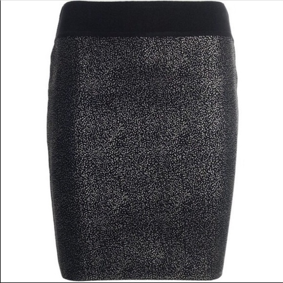 Reiss Dresses & Skirts - Reiss Black Metallic Foil Bandage Pencil Skirt XS